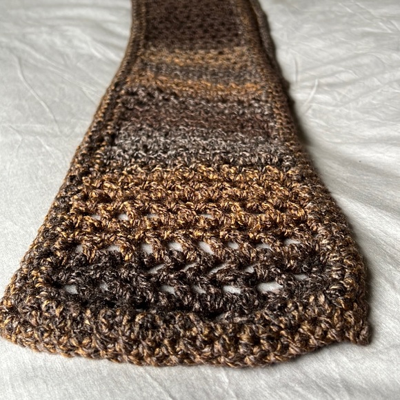 Handmade Crocheted Open-Weave Scarf - Picture 10 of 14